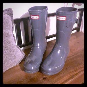 Gray Hunter rain boots!